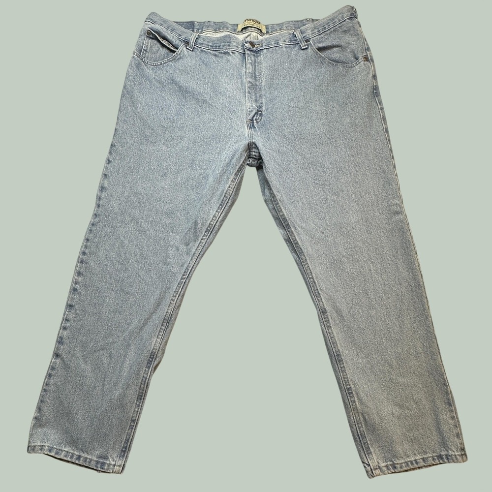 Wrangler Jeans Mens 42x30 (41x28) Authentics 10ZM200LS Light Blue Straight Leg